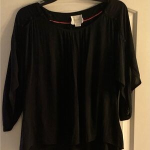 Anthropologie, Maeve, Flowy Top, Black, XS, Excellent Condition